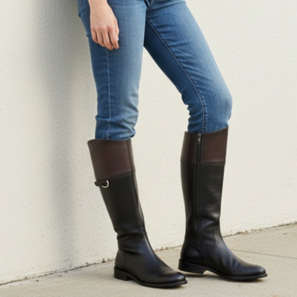 Frye Jayden D-Ring Multi-Tone KneeHigh Riding Boot - Picture 3 of 14